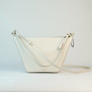 Loewe Hammock Hobo Mini Crossbody Shoulder Bag, White